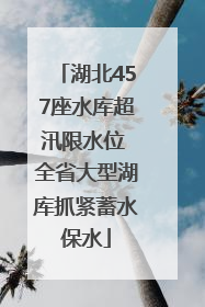 湖北457座水库超汛限水位 全省大型湖库抓紧蓄水保水
