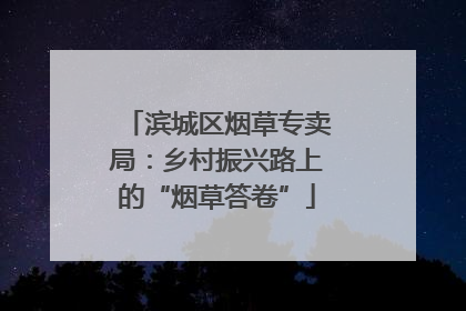 滨城区烟草专卖局：乡村振兴路上的“烟草答卷”