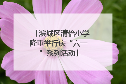 滨城区清怡小学隆重举行庆“六一”系列活动