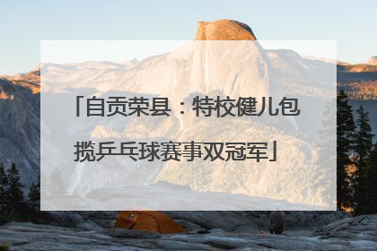 自贡荣县：特校健儿包揽乒乓球赛事双冠军