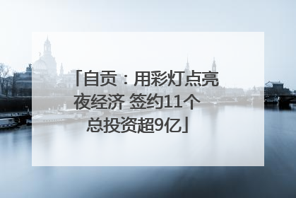 自贡：用彩灯点亮夜经济 签约11个总投资超9亿
