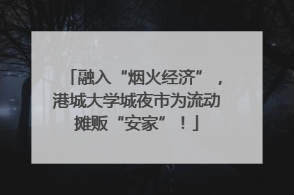 融入“烟火经济”，港城大学城夜市为流动摊贩“安家”！