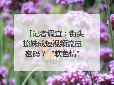 记者调查：街头撩妹成短视频流量密码？“软色情”违规红线亟待明确｜聚焦短视频乱象治理