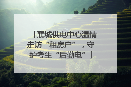 襄城供电中心温情走访“租房户”，守护考生“后勤电”