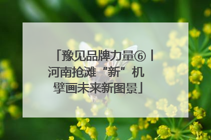 豫见品牌力量⑥丨河南抢滩“新”机 擘画未来新图景