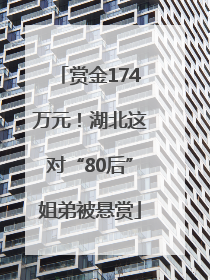 赏金174万元！湖北这对“80后”姐弟被悬赏