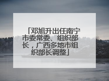 邓旭升出任南宁市委常委、组织部长，广西多地市组织部长调整