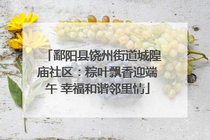鄱阳县饶州街道城隍庙社区：粽叶飘香迎端午 幸福和谐邻里情
