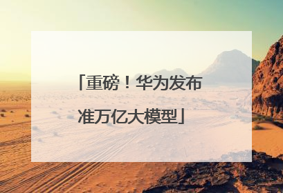 重磅！华为发布准万亿大模型