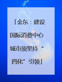 金东：建设国际消费中心城市须坚持“四化”引领
