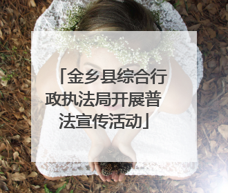 金乡县综合行政执法局开展普法宣传活动