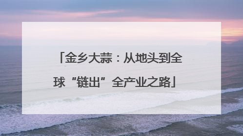 金乡大蒜：从地头到全球“链出”全产业之路