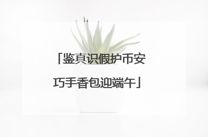 鉴真识假护币安 巧手香包迎端午