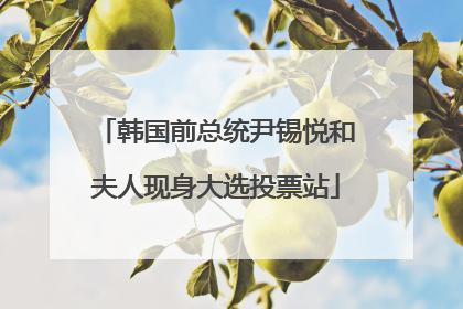 韩国前总统尹锡悦和夫人现身大选投票站