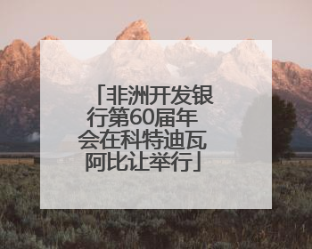 非洲开发银行第60届年会在科特迪瓦阿比让举行