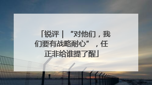 锐评｜“对他们，我们要有战略耐心”，任正非给谁提了醒