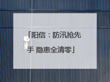 阳信：防汛抢先手 隐患全清零