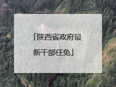 陕西省政府最新干部任免