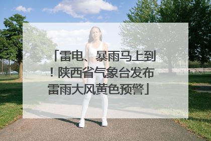 雷电、暴雨马上到！陕西省气象台发布雷雨大风黄色预警
