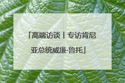 高端访谈丨专访肯尼亚总统威廉·鲁托