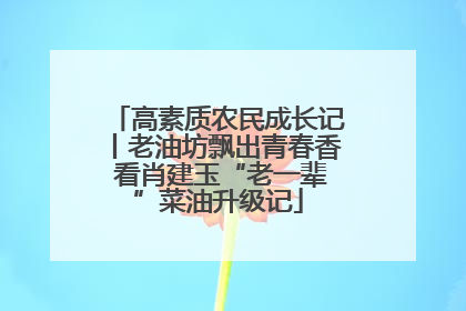 高素质农民成长记丨老油坊飘出青春香 看肖建玉“老一辈”菜油升级记