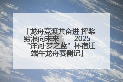 龙舟竞渡共奋进 挥桨劈浪向未来——2025“洋河·梦之蓝”杯宿迁端午龙舟赛侧记