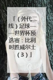 （外代二线）足球——世界杯预选赛：比利时胜威尔士（3）