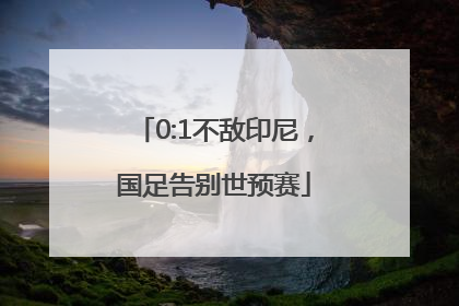 0:1不敌印尼，国足告别世预赛