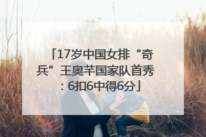 17岁中国女排“奇兵”王奥芊国家队首秀：6扣6中得6分