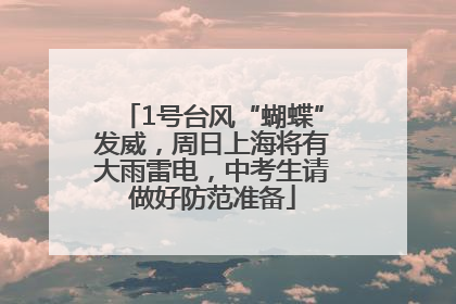 1号台风“蝴蝶”发威，周日上海将有大雨雷电，中考生请做好防范准备