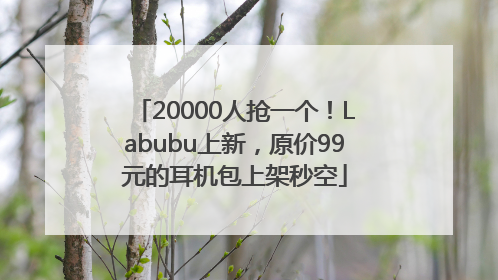 20000人抢一个！Labubu上新，原价99元的耳机包上架秒空