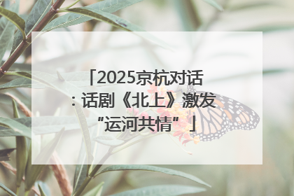 2025京杭对话：话剧《北上》激发“运河共情”