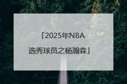 2025年NBA选秀球员之杨瀚森