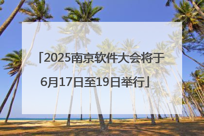 2025南京软件大会将于6月17日至19日举行