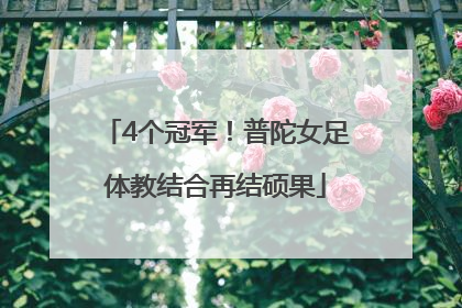 4个冠军！普陀女足体教结合再结硕果