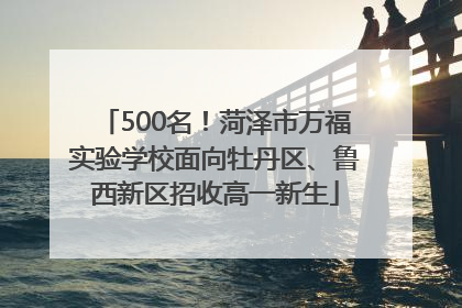 500名！菏泽市万福实验学校面向牡丹区、鲁西新区招收高一新生
