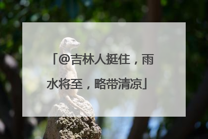 @吉林人挺住，雨水将至，略带清凉
