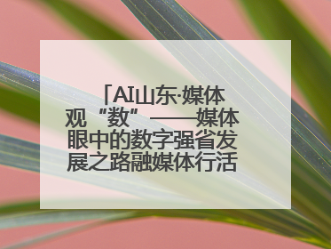 AI山东·媒体观“数”——媒体眼中的数字强省发展之路融媒体行活动启动